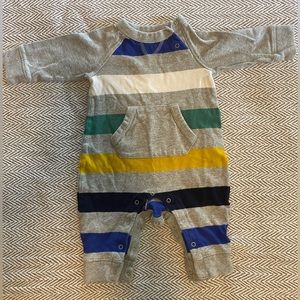 Striped Sweatshirt One Piece